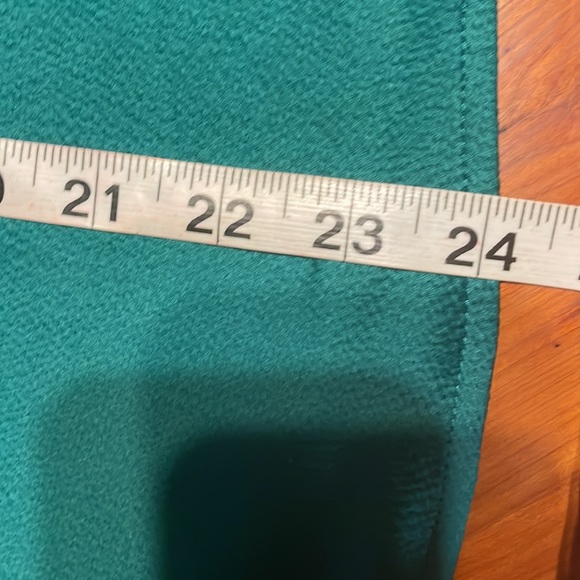 Small Express green mock neck long sleeve button back peep hole blouse top - Picture 14 of 15